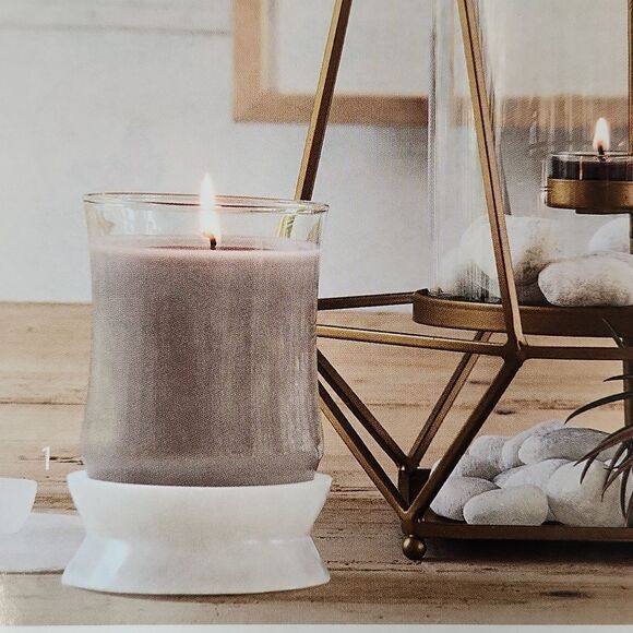 🔸️🔺️NIB Partylite Alabaster Tealight & Escential Jar Holder & Treasure Box - Picture 1 of 7